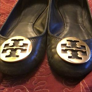 Tory Burch Black Flats